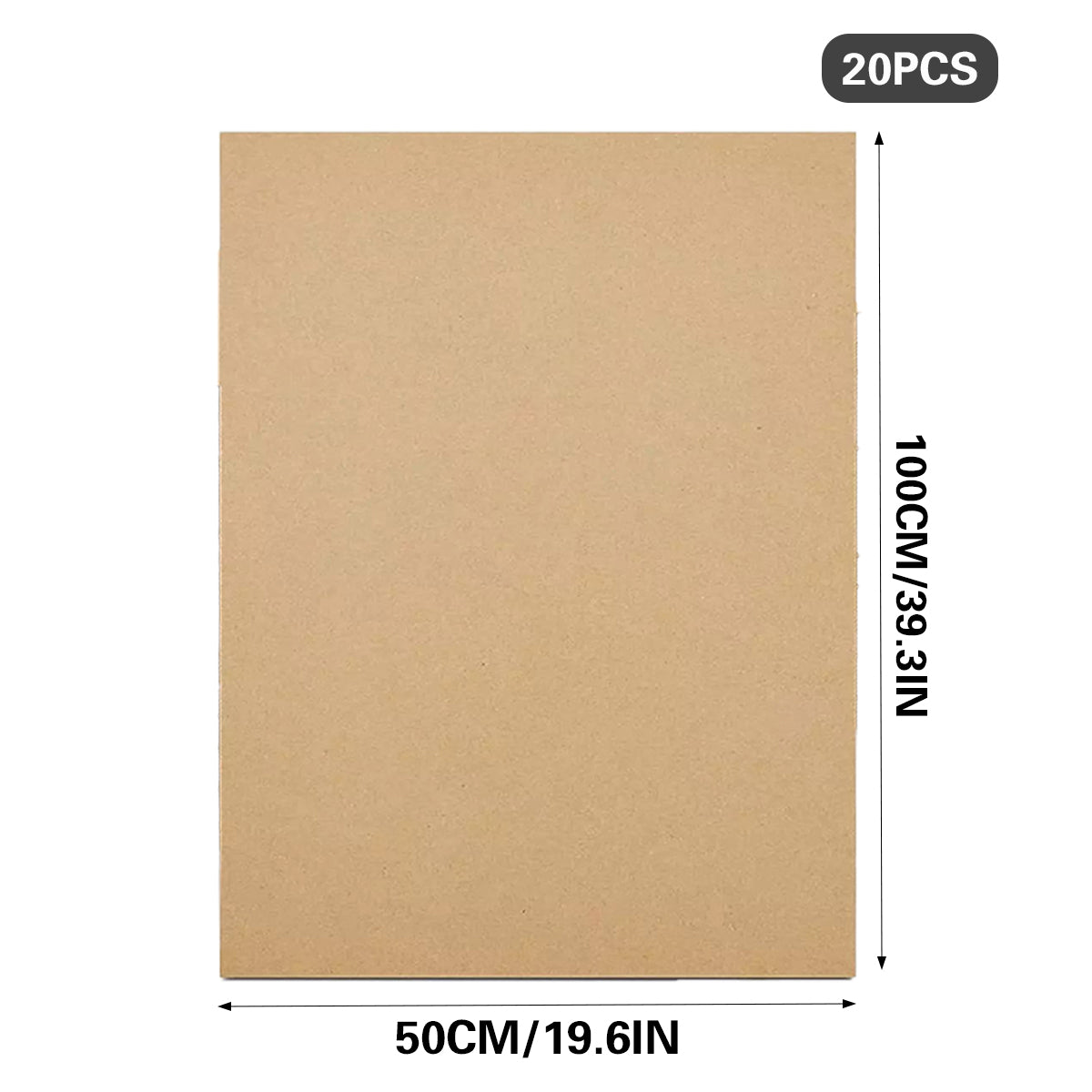 20PCS Corrugated Cardboard Sheets Shipping Box Packaging 50x100cm
