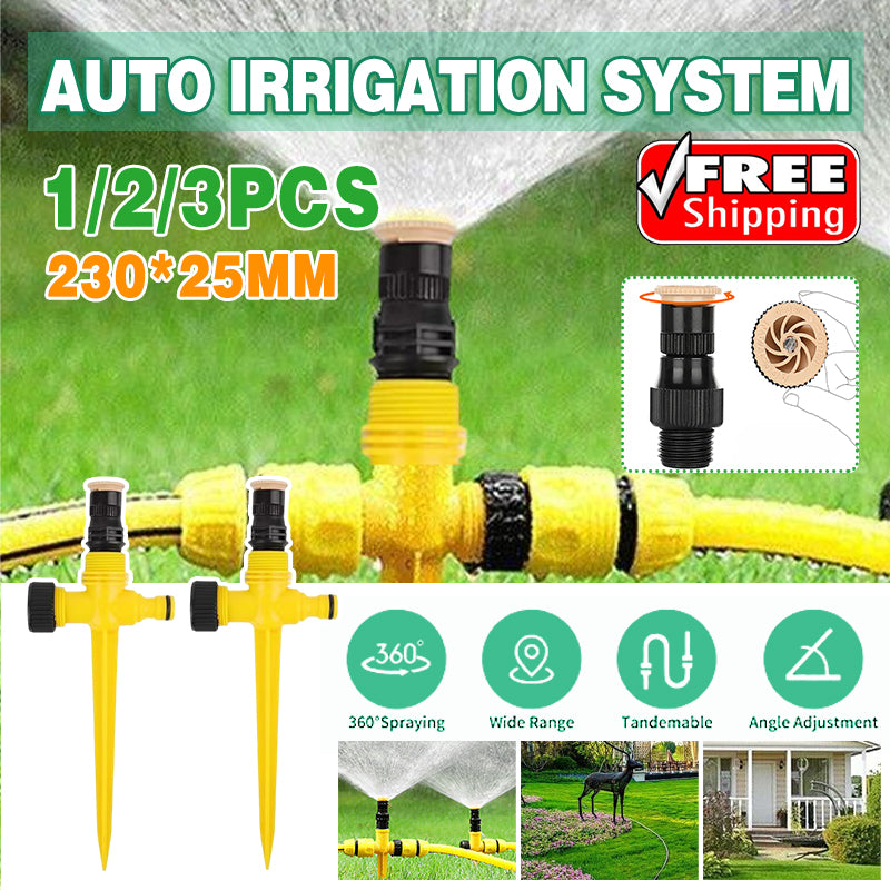 Auto Irrigation Lawn Sprinkler Adjustable 360-degree Rotation