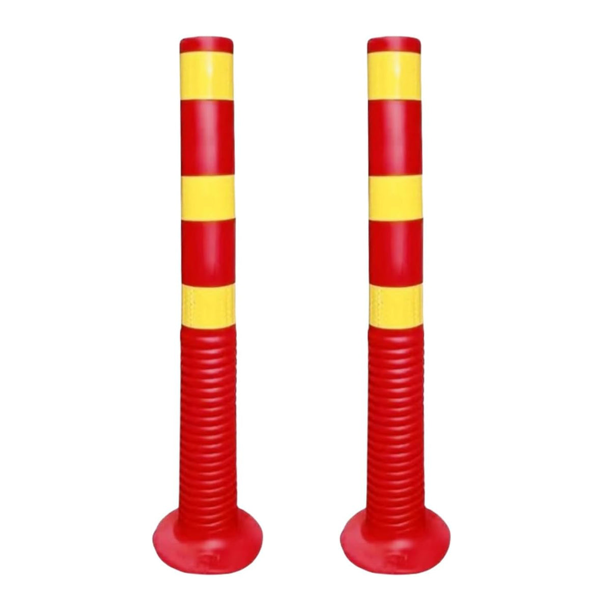 Plastic Safety Traffic Cones Impact Resistant Road Warning 2PCS