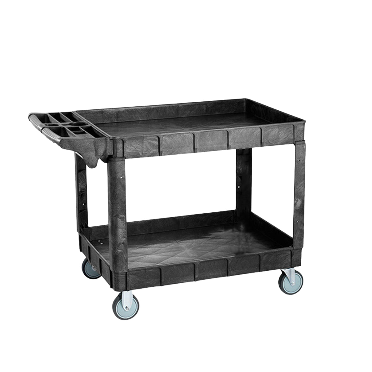 2 Tier Rolling Tool Cart Storage Organizer for Warehouse Workshop