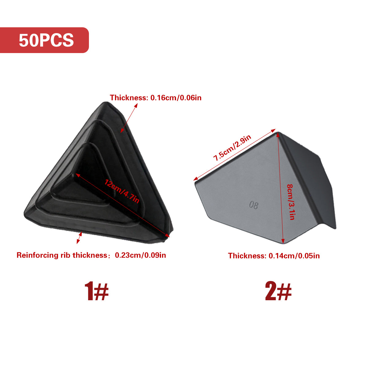 50PCS Cardboard Box Corner Protectors 2 Styles for Warehouse Packaging
