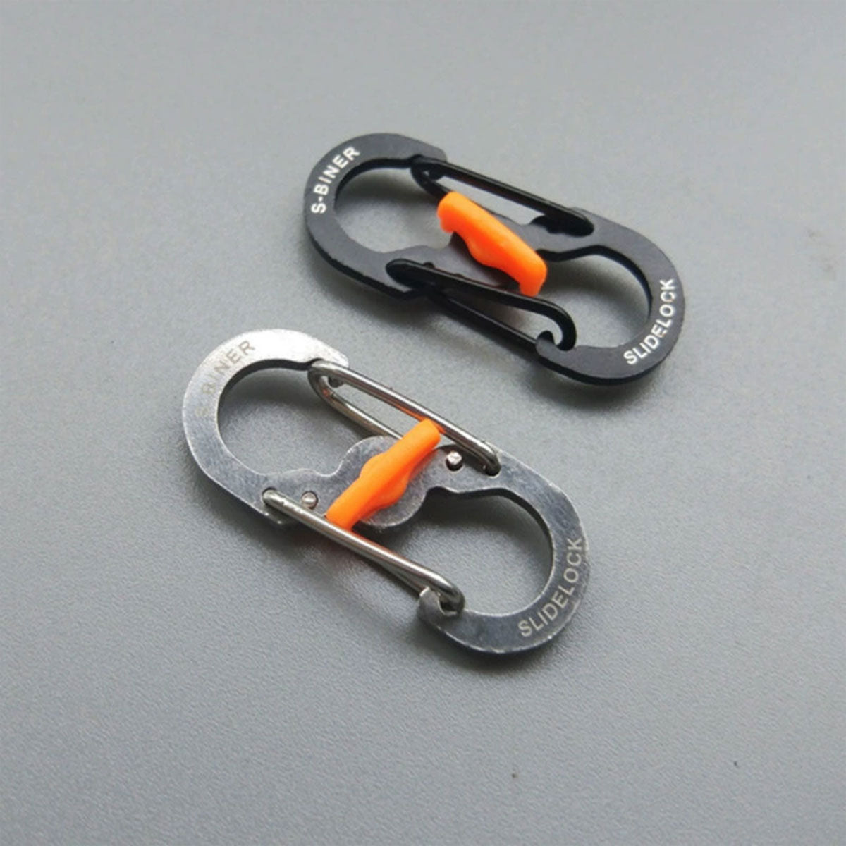 Aluminum S-Biner Carabiner Keychain Clip Spring Hook 1–2PCS