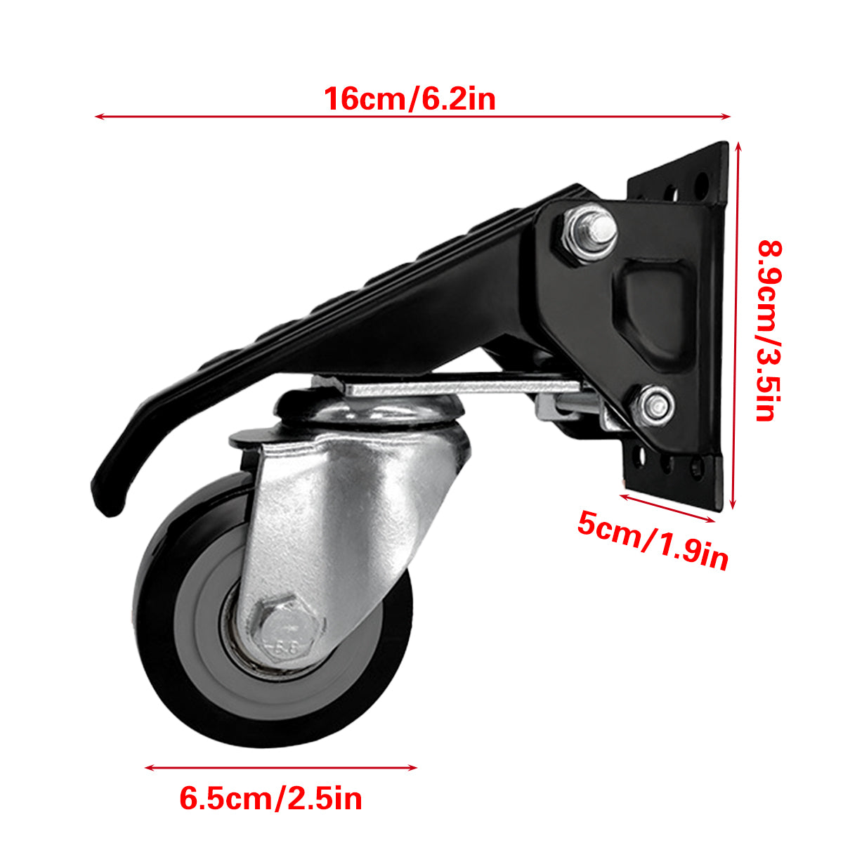 Heavy Duty PU Casters 2.5in High Load Bearing Wheels 4pcs for Warehouse Tables