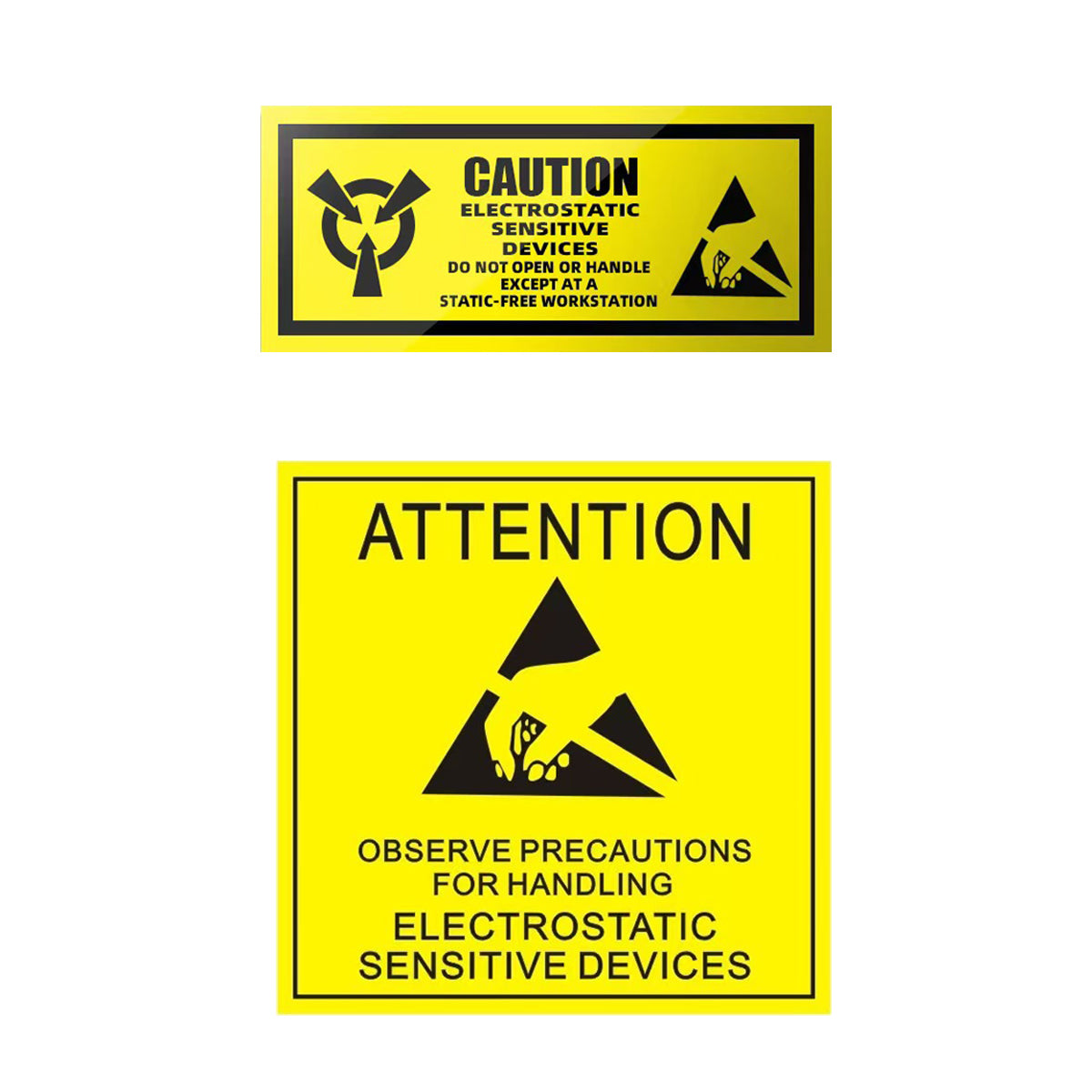 Anti Static Warning Sticker Label for Electronics Packaging