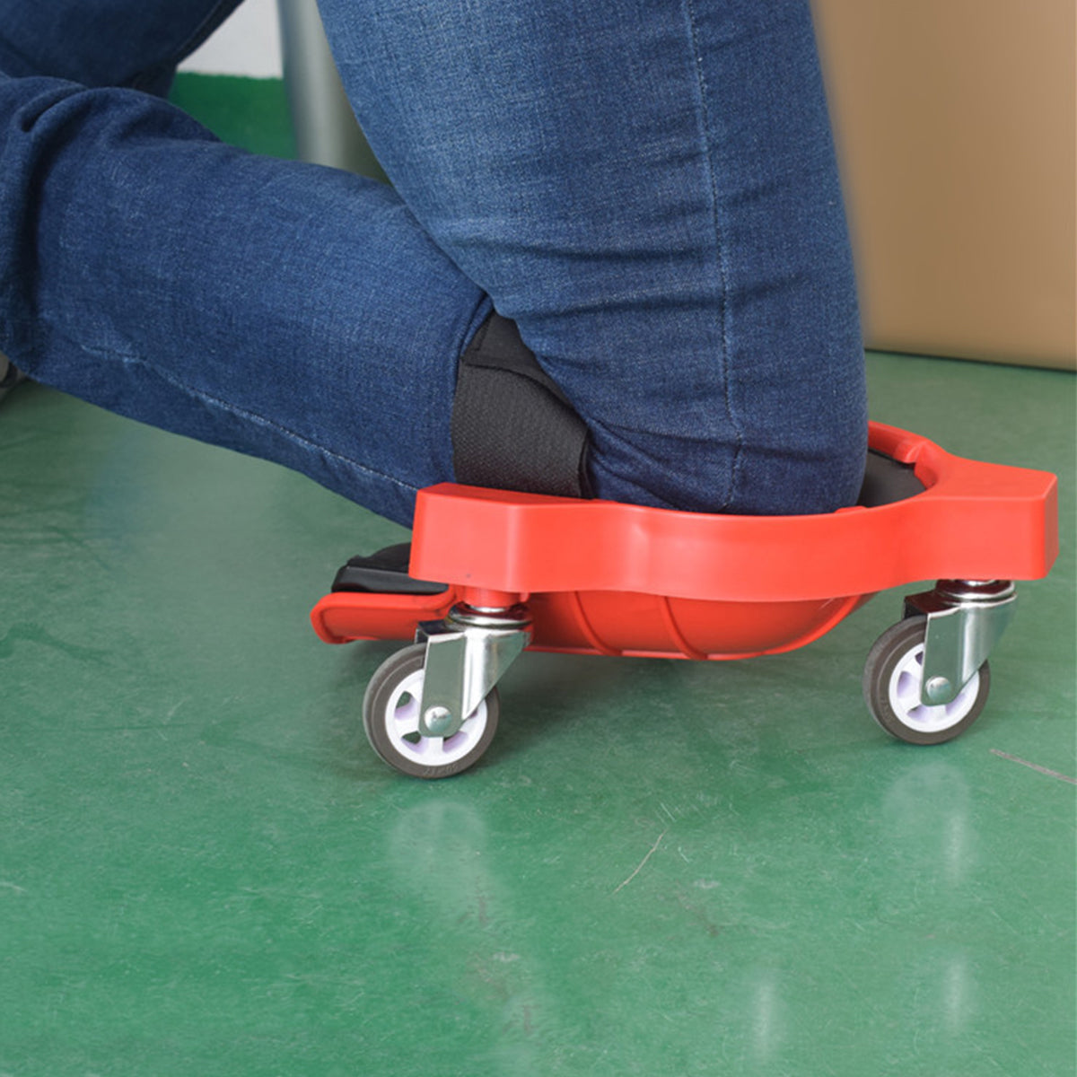 Bricklayer Knee Pad Tool Cart with Rolling Wheels for Construction