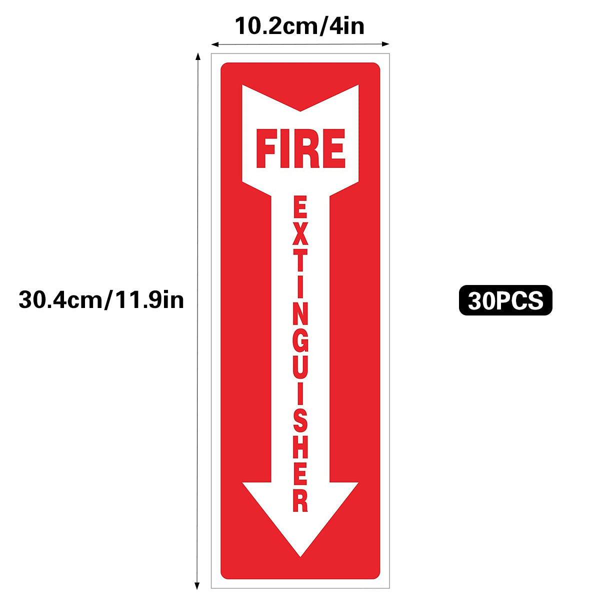 Fire Extinguisher Indicator Stickers Long-Lasting Safety Labels 30PCS