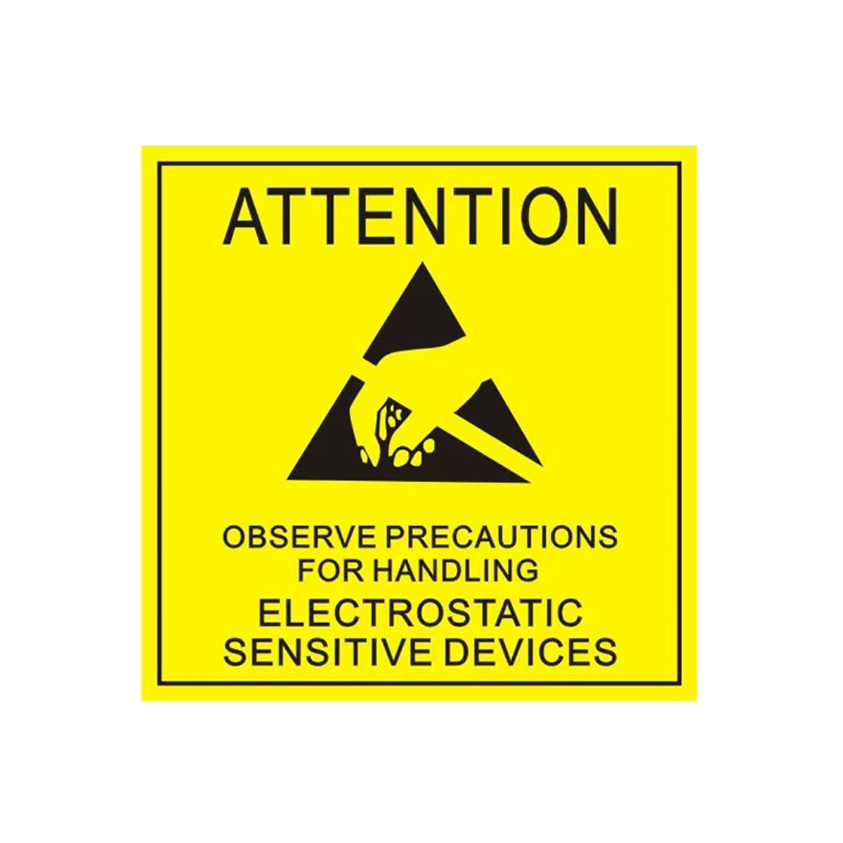 Anti Static Warning Sticker Label for Electronics Packaging