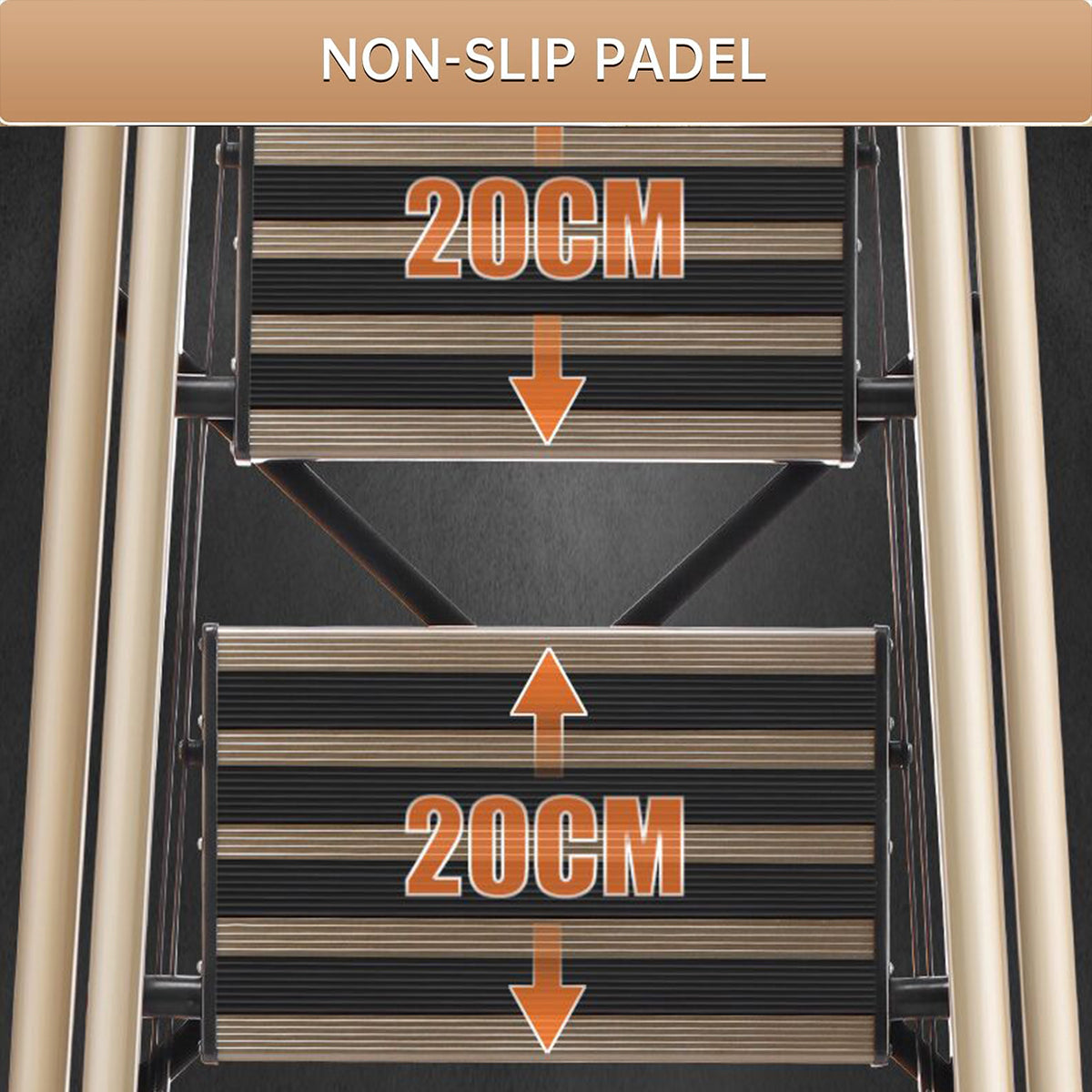 4 Step Folding Ladder Anti-Slip 150KG Load Capacity Space Saving