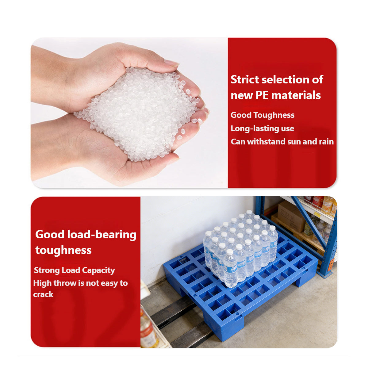 2PCS Plastic Moisture Proof Partition Hollow Raised Design Durable