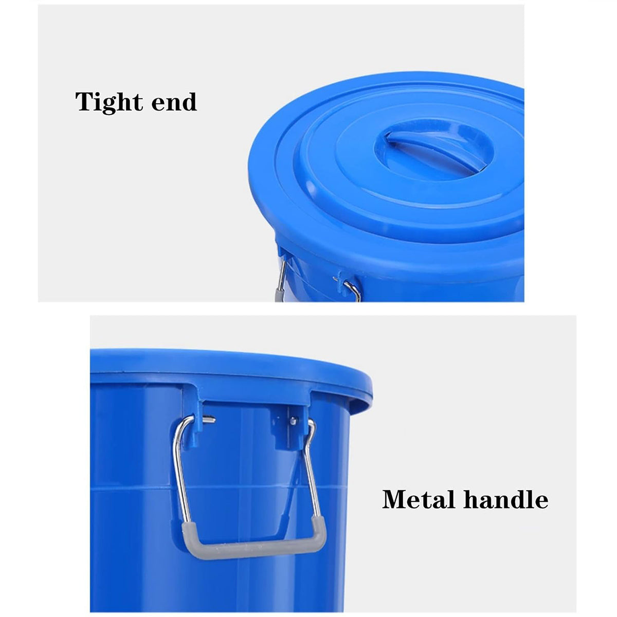 122.5L Round Plastic Bucket with Lid Heavy Duty