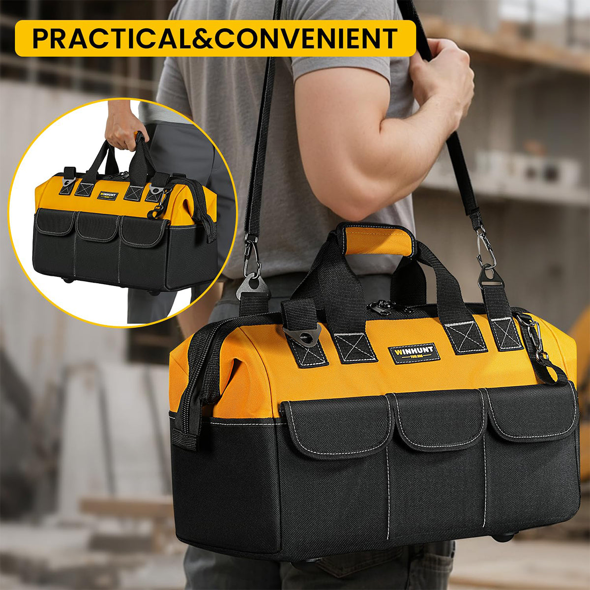 Large Capacity Handheld Tool Bag 50cm Wear Resistant Portable Work Tote