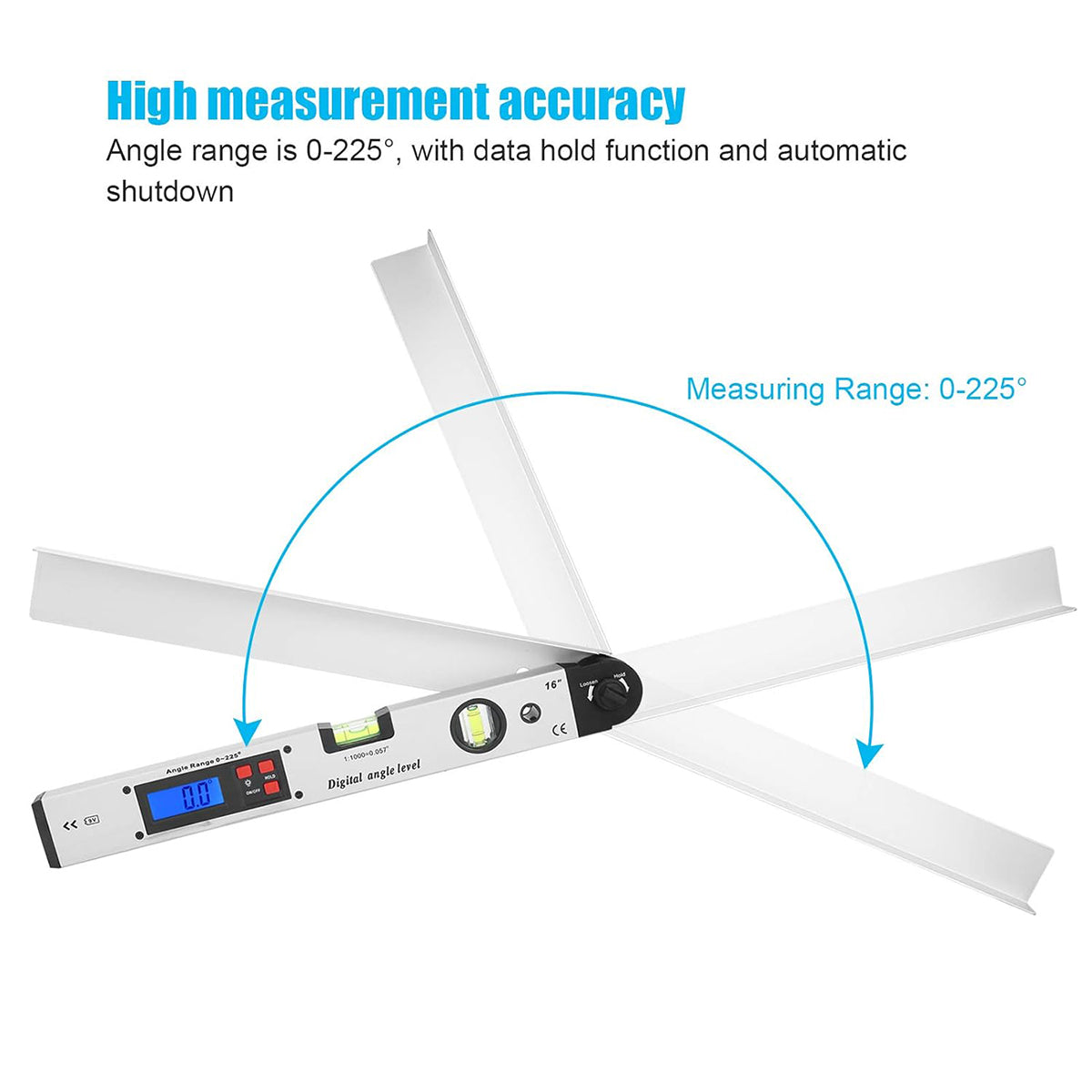 Aluminum Alloy Digital Angle Ruler Level High Precision Tool