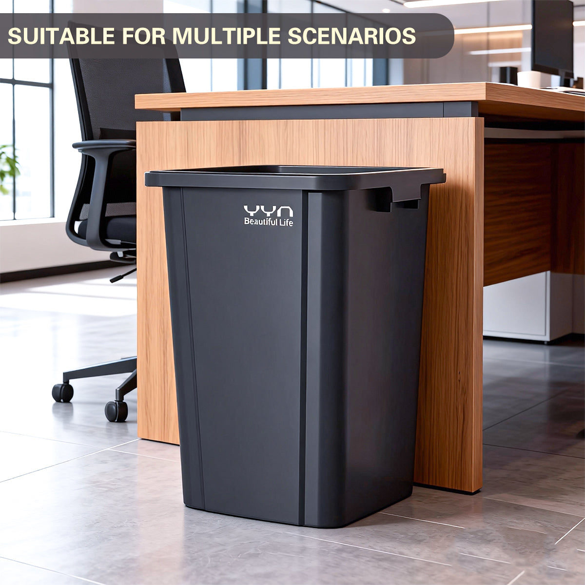 100L Outdoor Garbage Bin Large Capacity Durable Plastic Trash Can