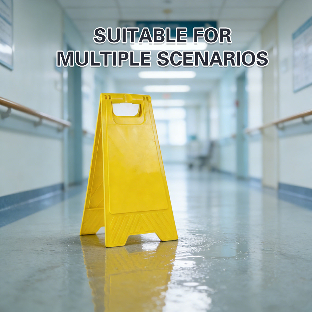 2PCS A-Frame Caution Warning Floor Signs Durable Standing Safety Sign