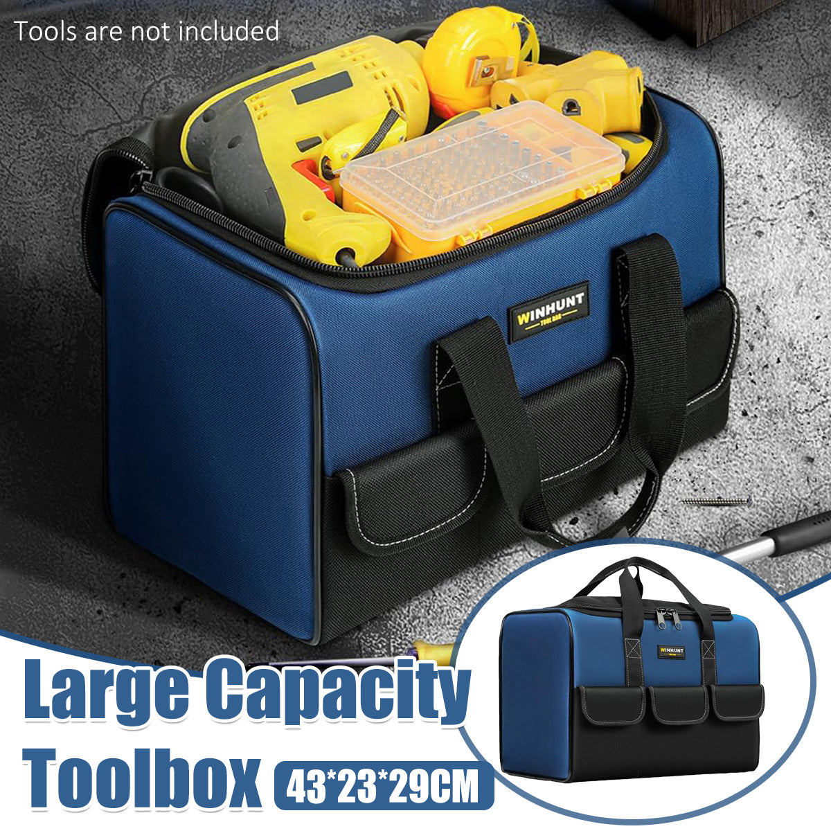 Multifunctional Handheld Tool Bag with Large Capacity & Wear-Resistant Base