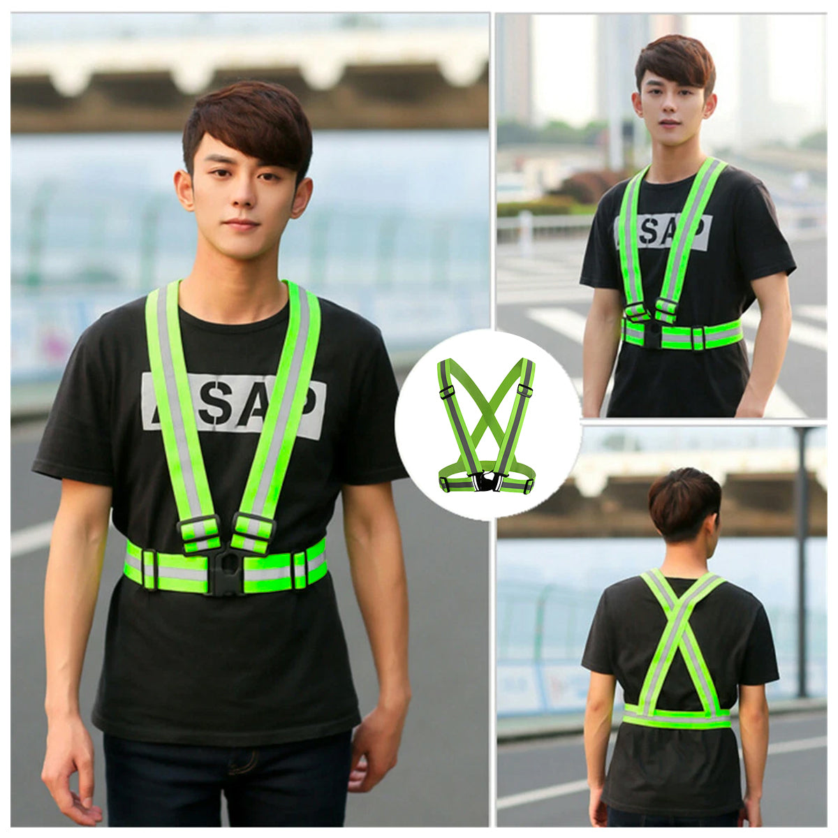 Reflective Shoulder Strap Safety Vest High Visibility for Warehouse Use