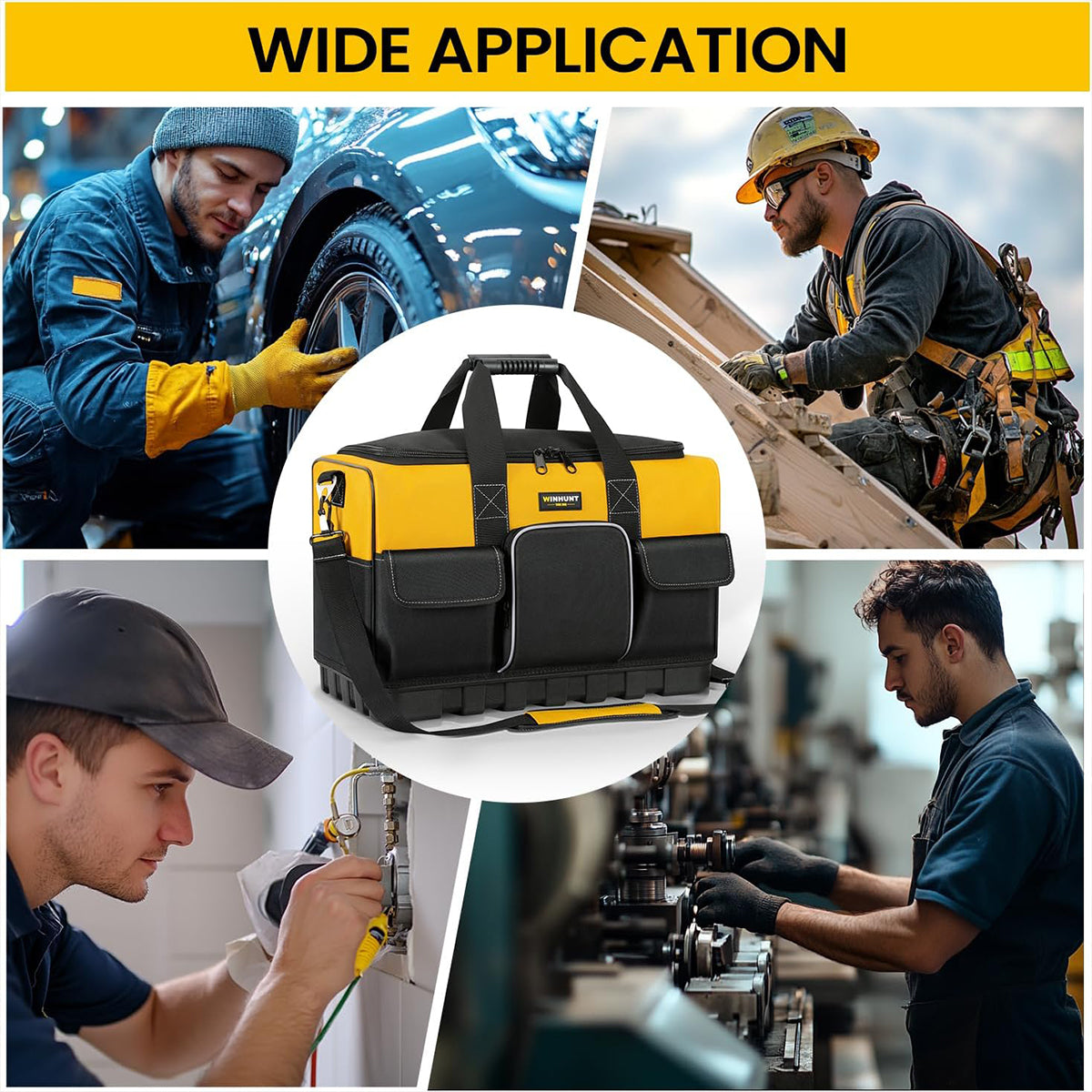 Large Capacity Tool Bag Portable Work Tool Organiser Oxford Fabric