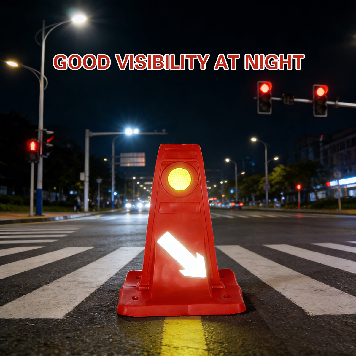 Traffic Divider Safety Cone Reflective Road Construction Warning Marker