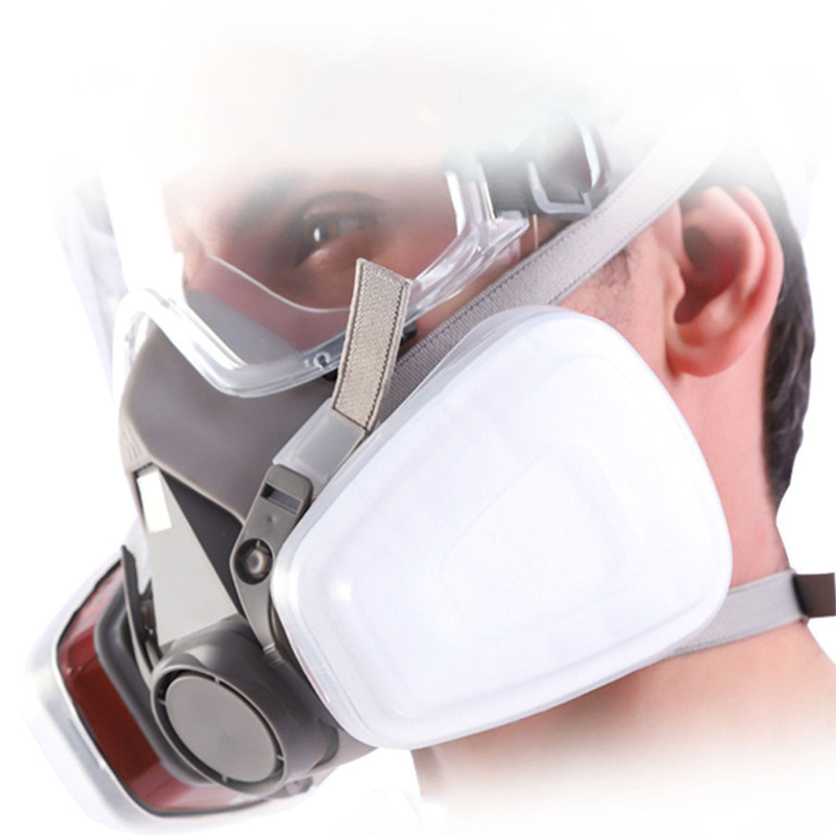 Half Face Dustproof Protective Mask with Dual Cartridge for Industrial Use