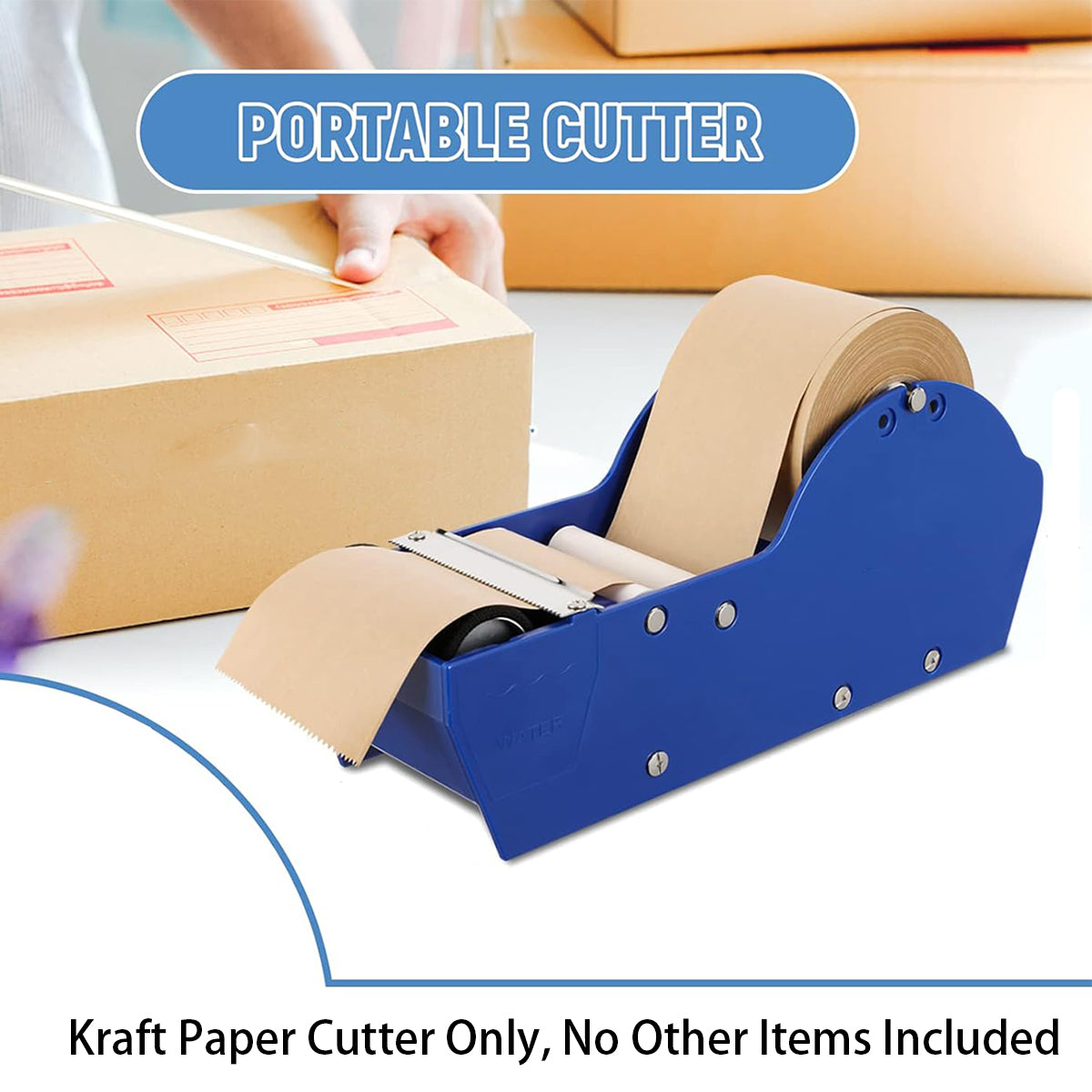 Water Activated Kraft Tape Dispenser Gummed Paper Cutter 30–80mm