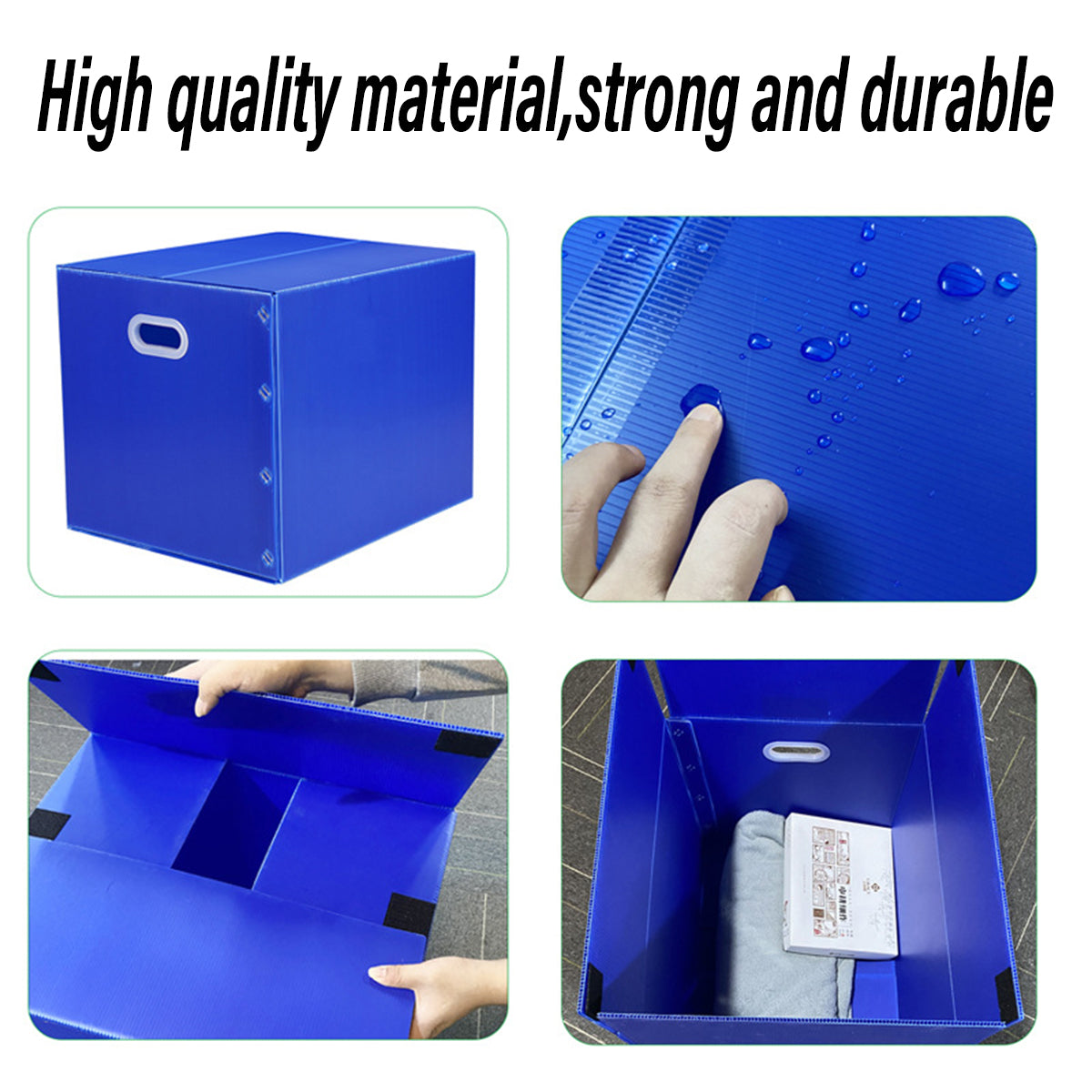 Large Capacity Waterproof Plastic Storage Box Foldable Durable