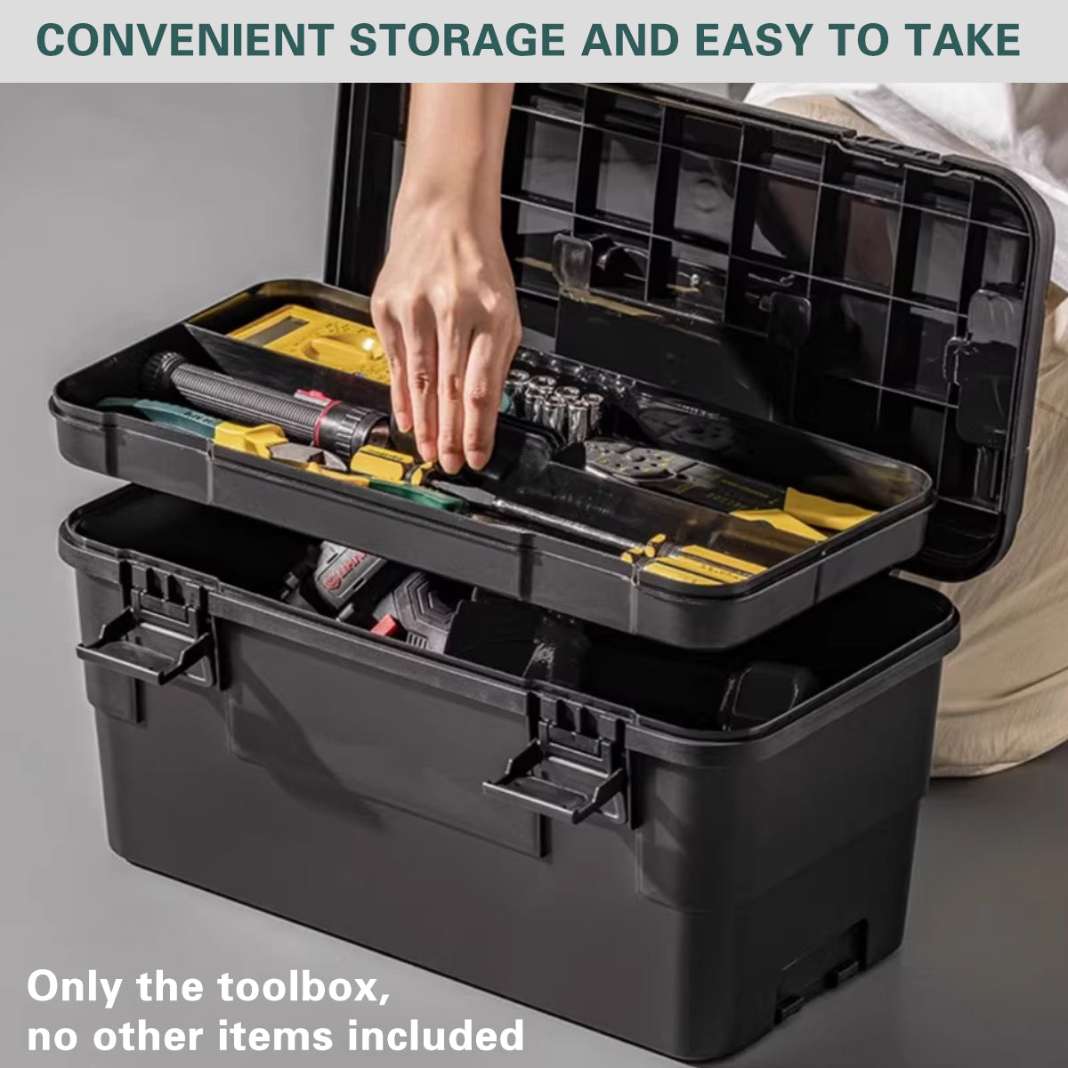 Multi Function PP Toolbox Stackable Storage Organizer for Warehouse Use