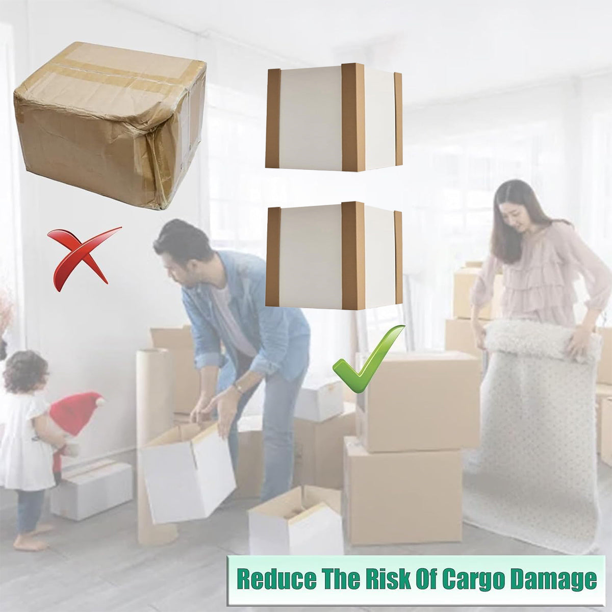 100PCS L-Shaped Kraft Paper Corner Protectors 20cm