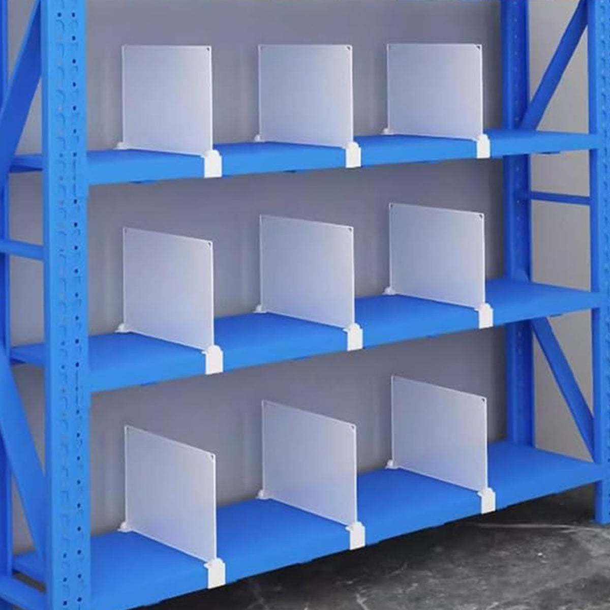 5PCS Shelf Dividers Durable Snap-On for Warehouse Garage Storage