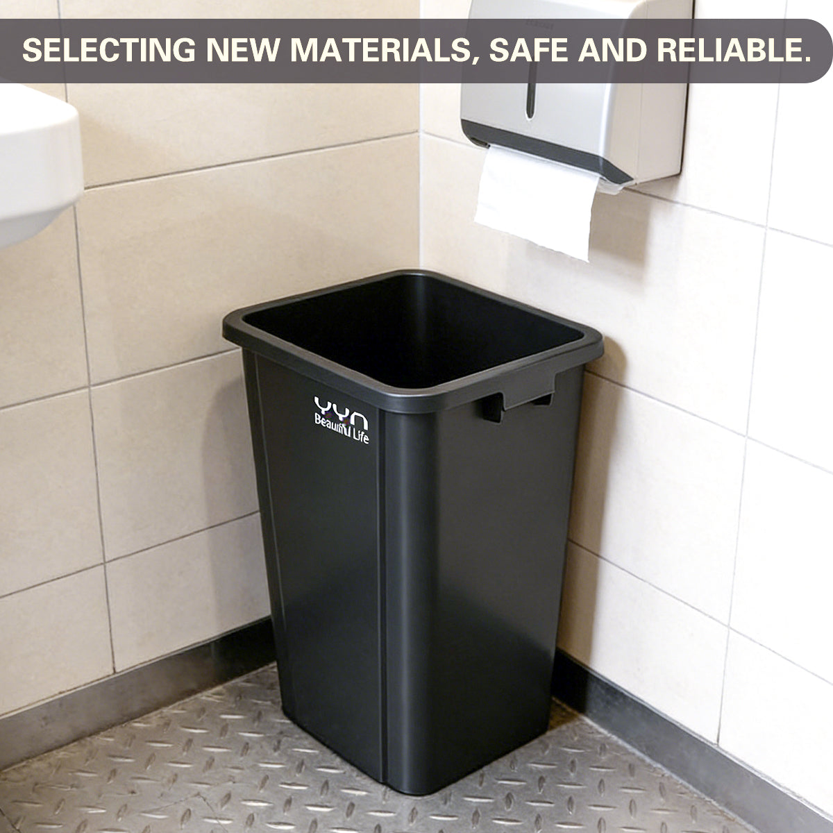 100L Outdoor Garbage Bin Large Capacity Durable Plastic Trash Can