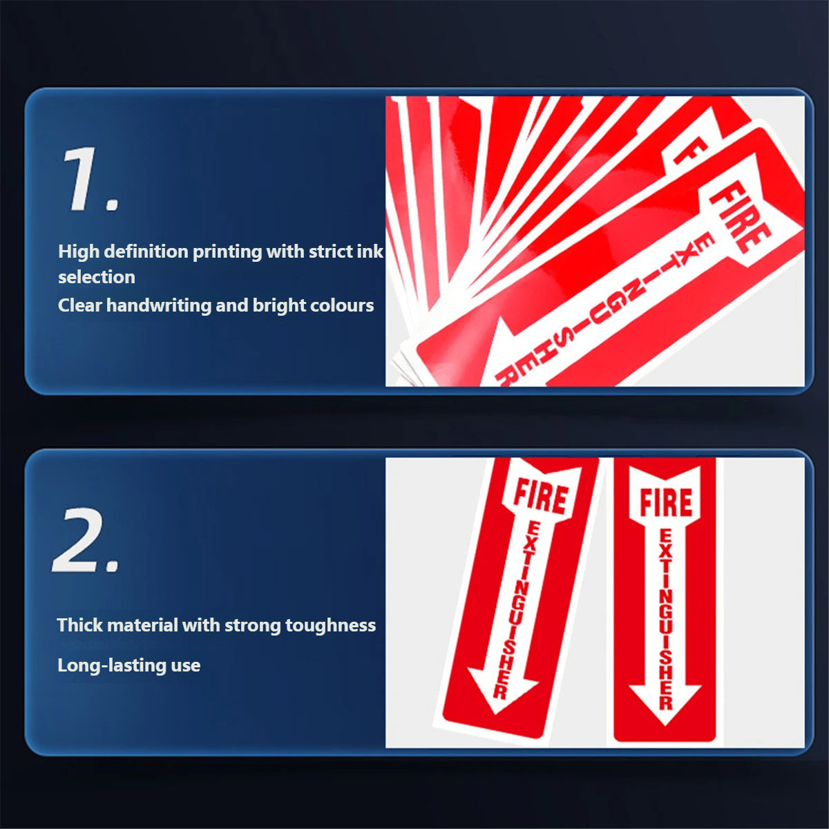 Fire Extinguisher Indicator Stickers Long-Lasting Safety Labels 30PCS