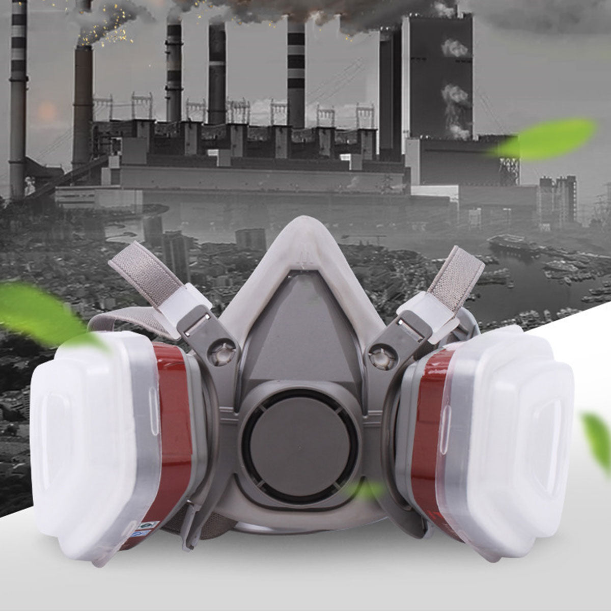 6200 Protective Respirator Face Mask Set with Dual Filters 8PCS