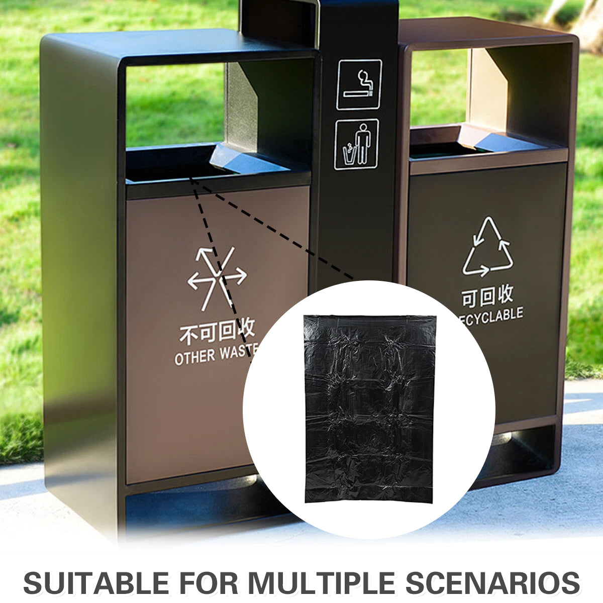 Heavy Duty Large Trash Bags 140x120cm 50PCS Warehouse Waste Bags