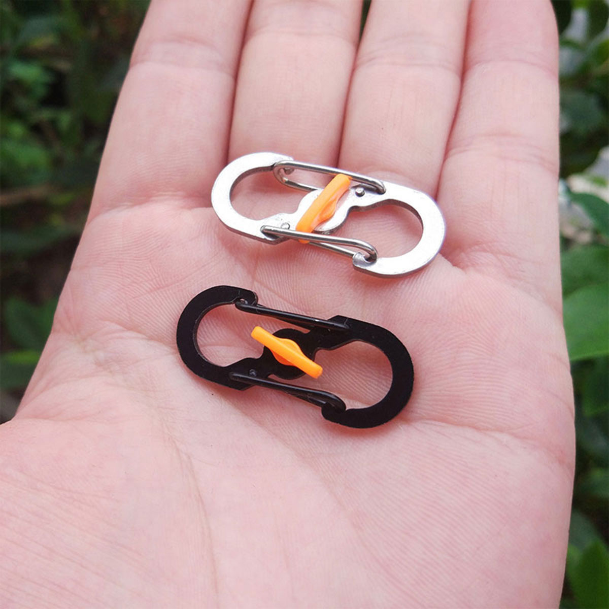 Aluminum S-Biner Carabiner Keychain Clip Spring Hook 1–2PCS