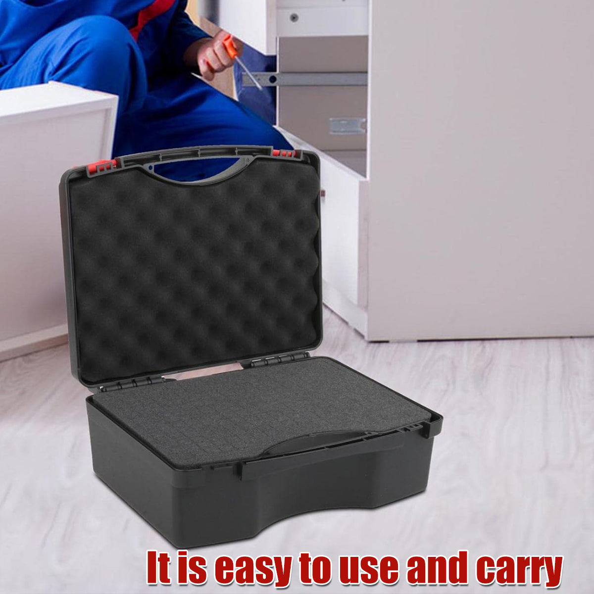 Portable Plastic Tool Box Large Capacity Tool Storage Case