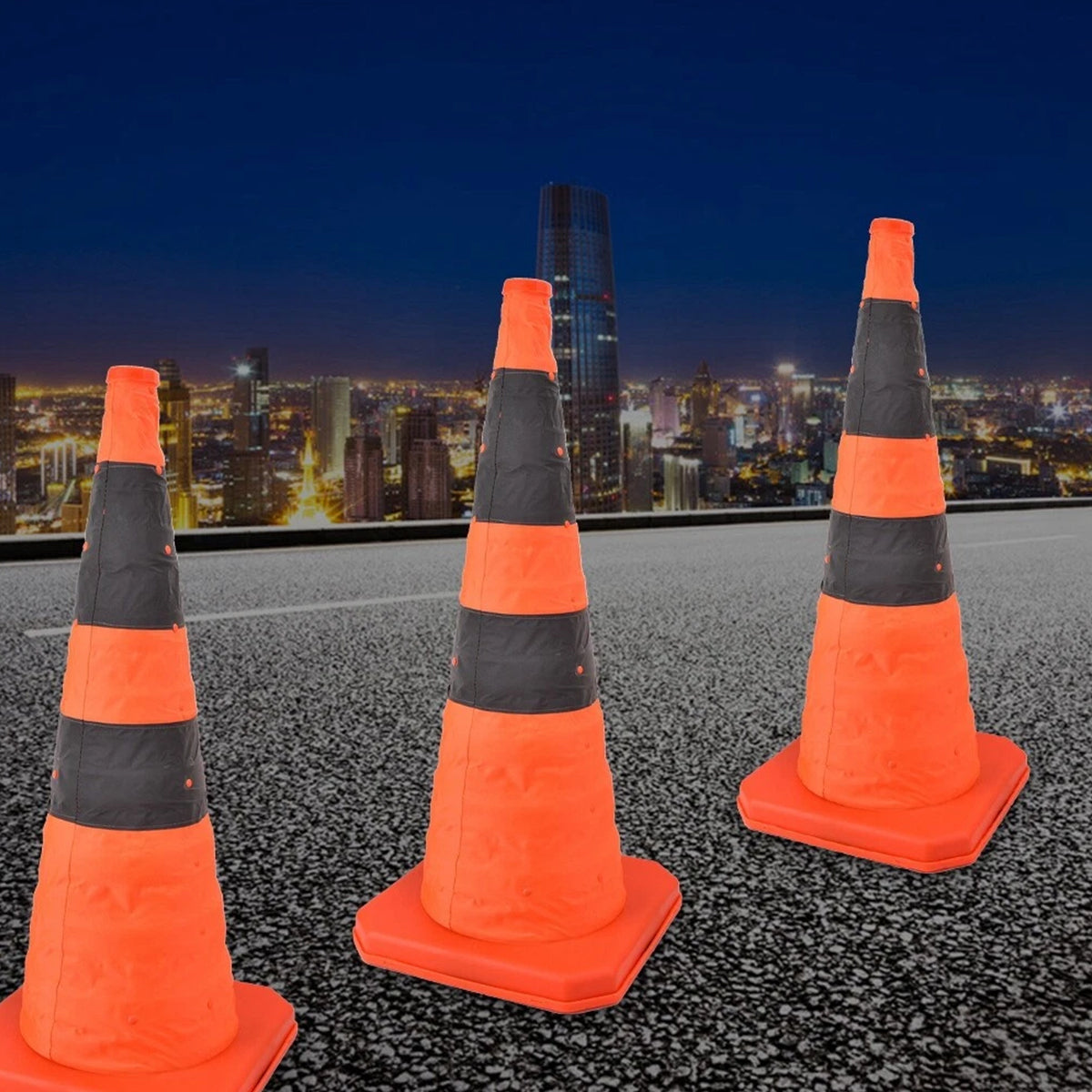 Portable Retractable Traffic Warning Cone Reflective Safety Collar