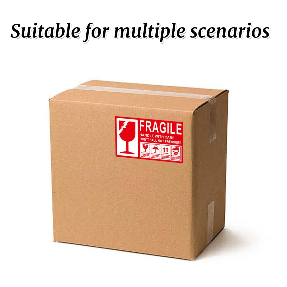 Fragile Warning Self Adhesive Shipping Stickers Red