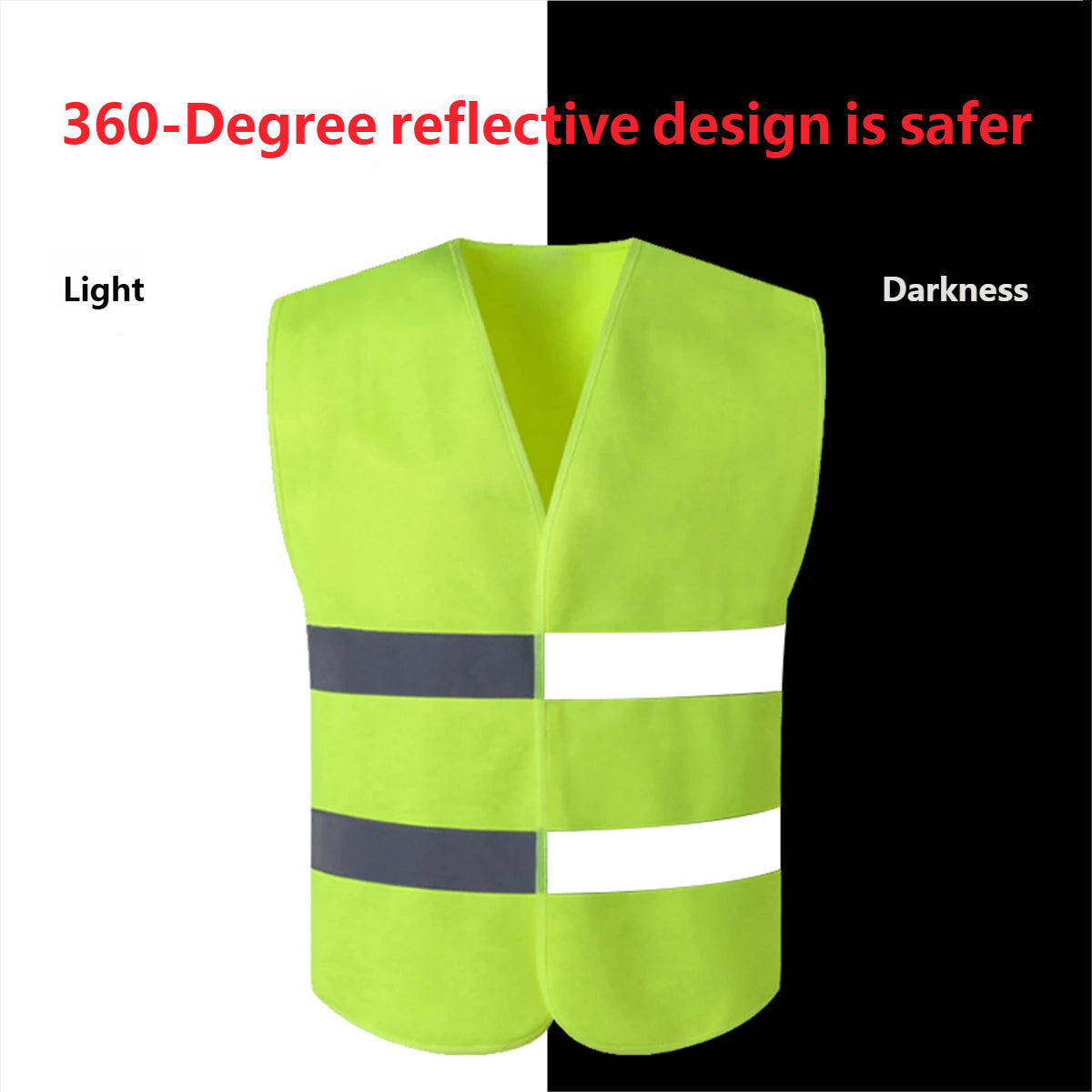 2PCS Reflective Safety Vest Lightweight High Visibility Work Vest