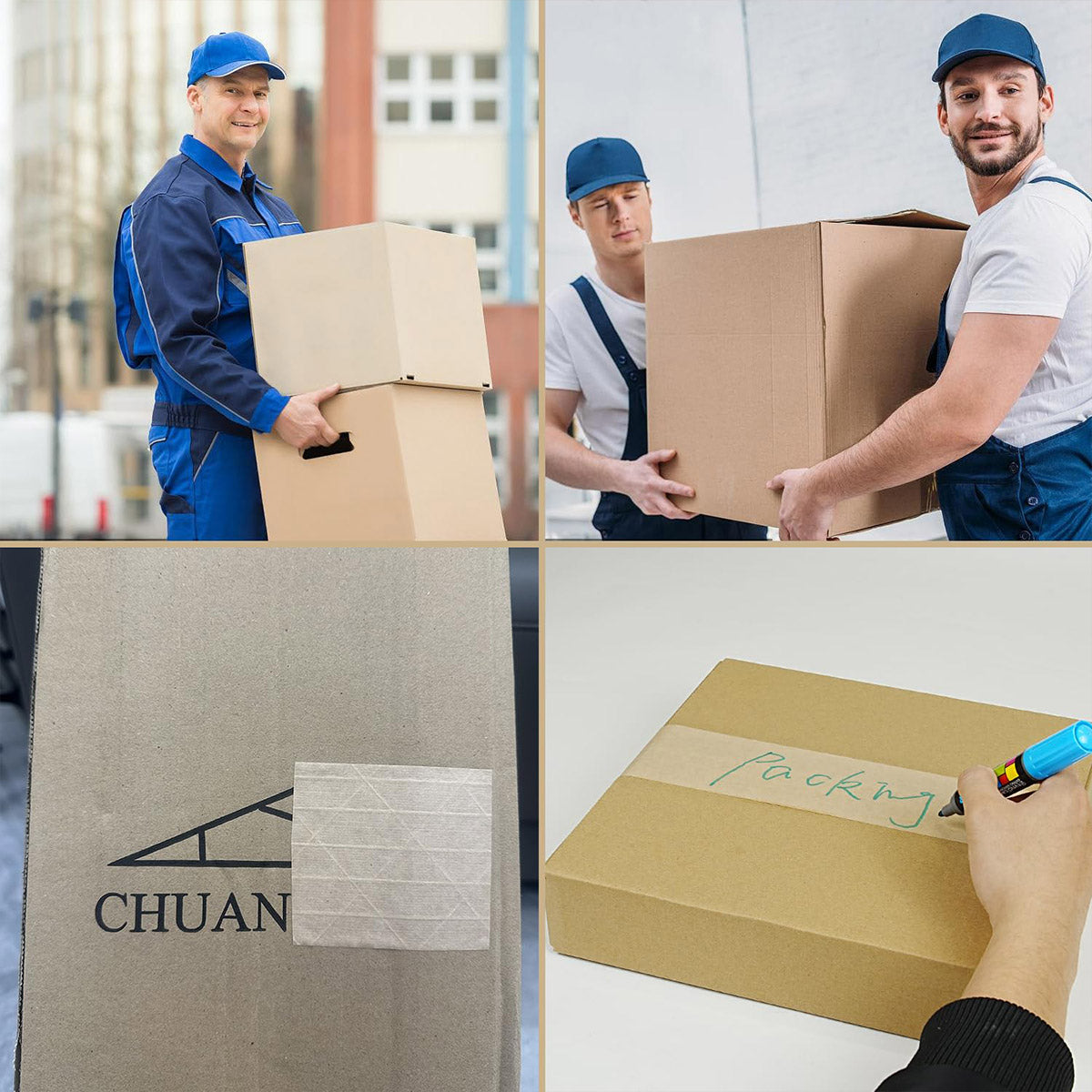 Water Activated Kraft Paper Tape 3Rolls Carton Sealing Packaging Tape