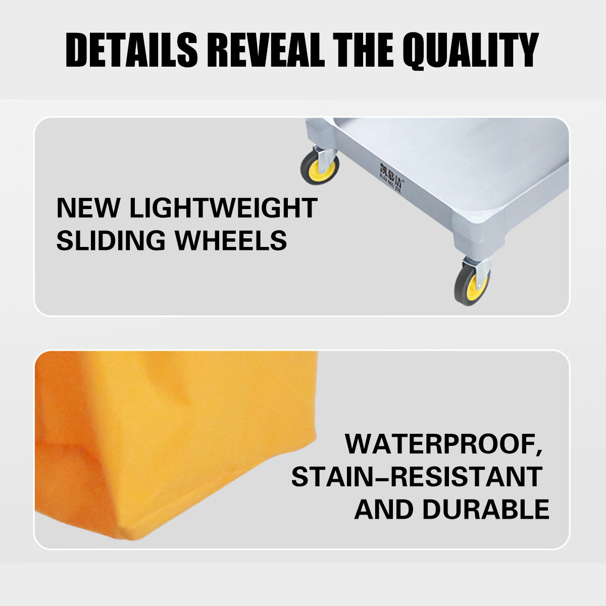 Multi-Functional Cleaning Trolley Cart with Wheels Storage Bag