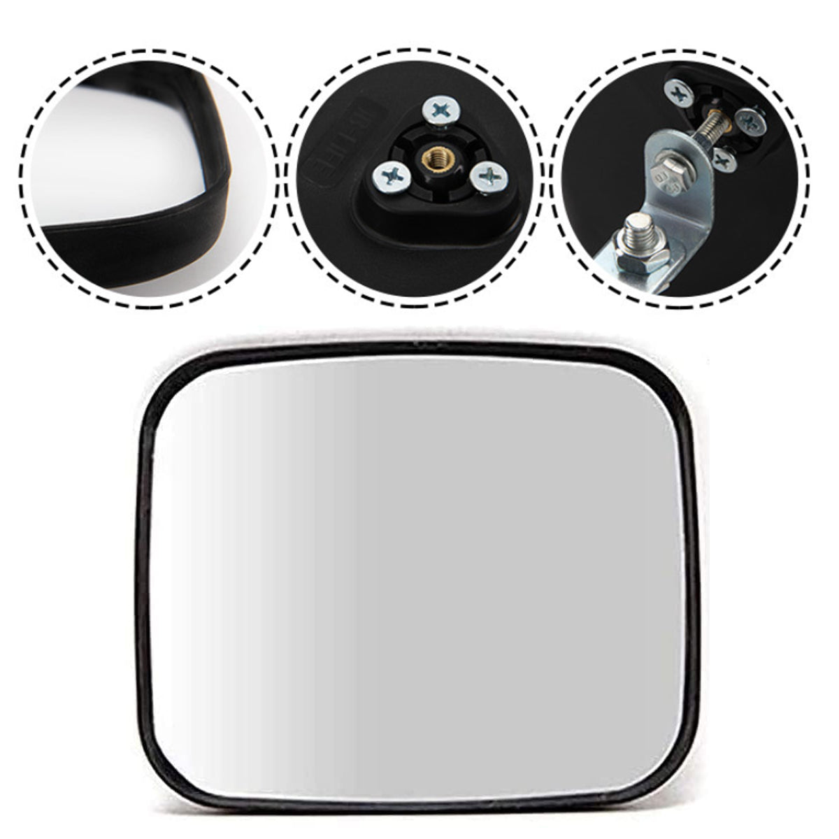 Square Convex Safety Mirror 20*24cm for Warehouse Blind Spot Control