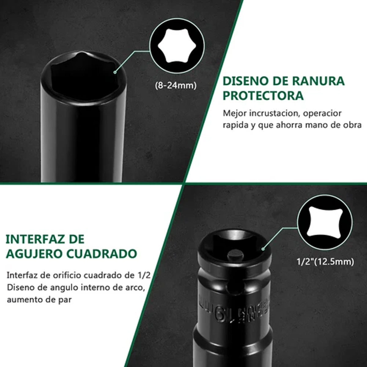 20-Piece 1/2-In Drive Socket Set 8–32 mm with Storage Case