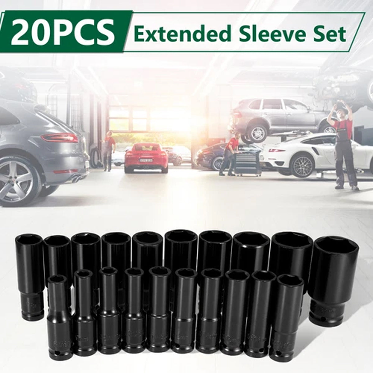 20-Piece 1/2-In Drive Socket Set 8–32 mm with Storage Case