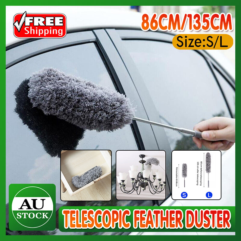 S/L Long Telescopic Feather Duster Extending Handle Grey