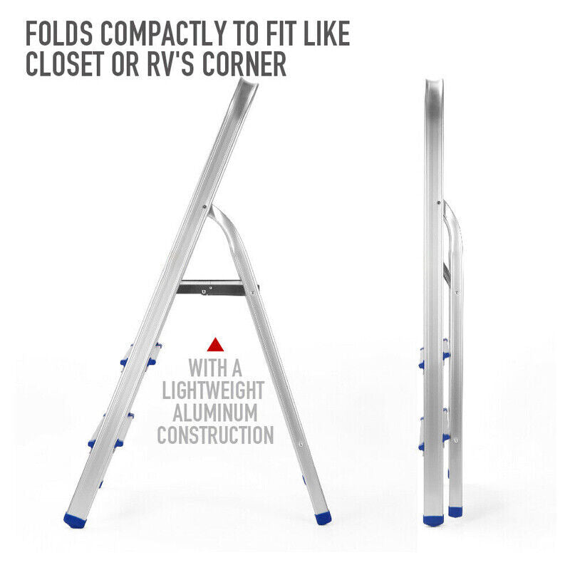 Aluminium Folding Ladder Non Slip 3/4/5 Step Lightweight
