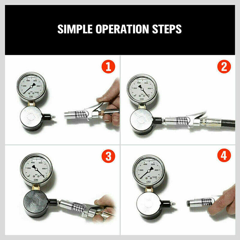 Grease Gun Coupler Quick Release One Hand 1/8 NPT 10000psi