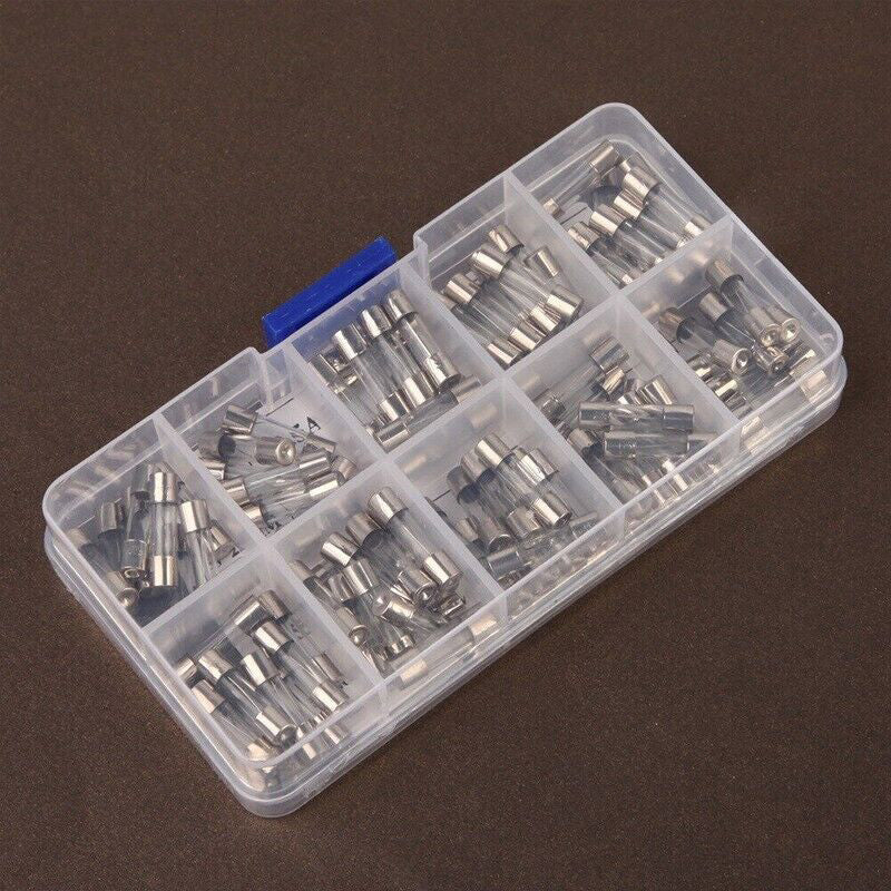 100PCS 5x20mm Fast Blow Glass Tube Fuse Assortment Box Kit