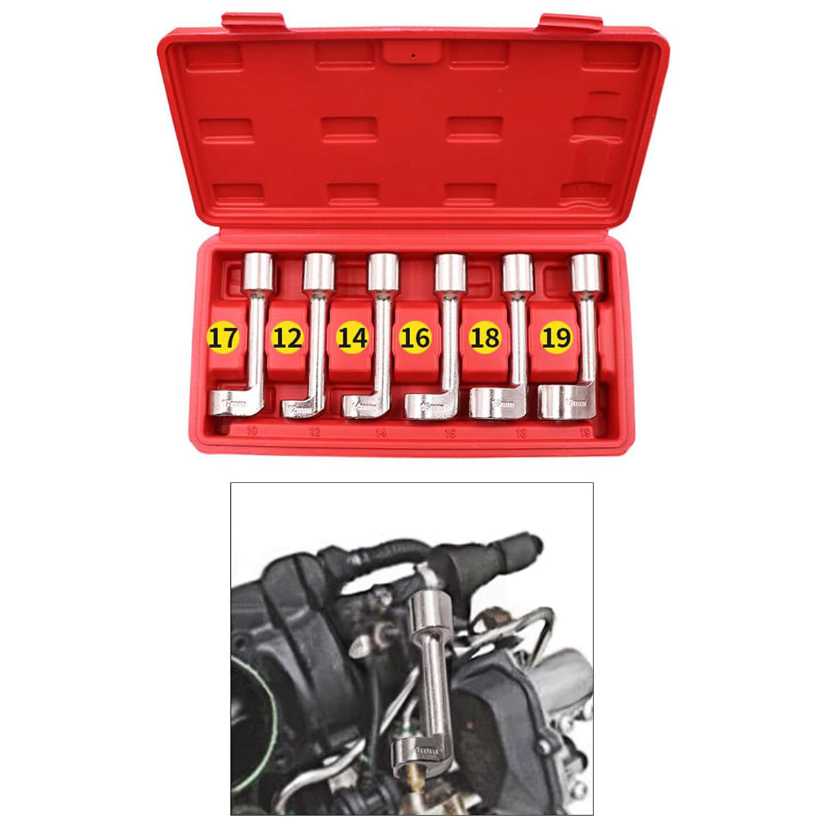 6PCS L-Shaped Hex Wrench Set CR-MO Steel for Car Repair