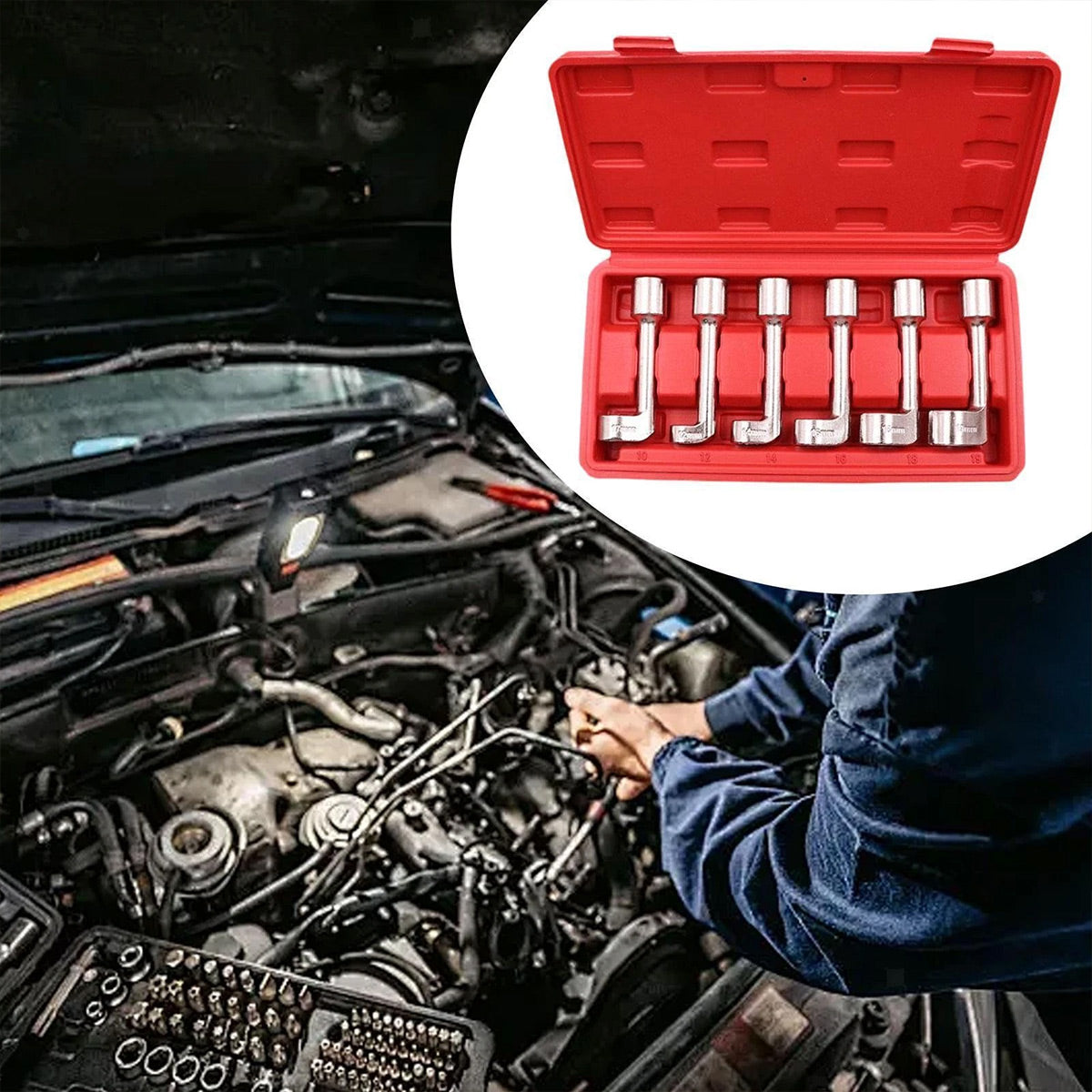 6PCS L-Shaped Hex Wrench Set CR-MO Steel for Car Repair