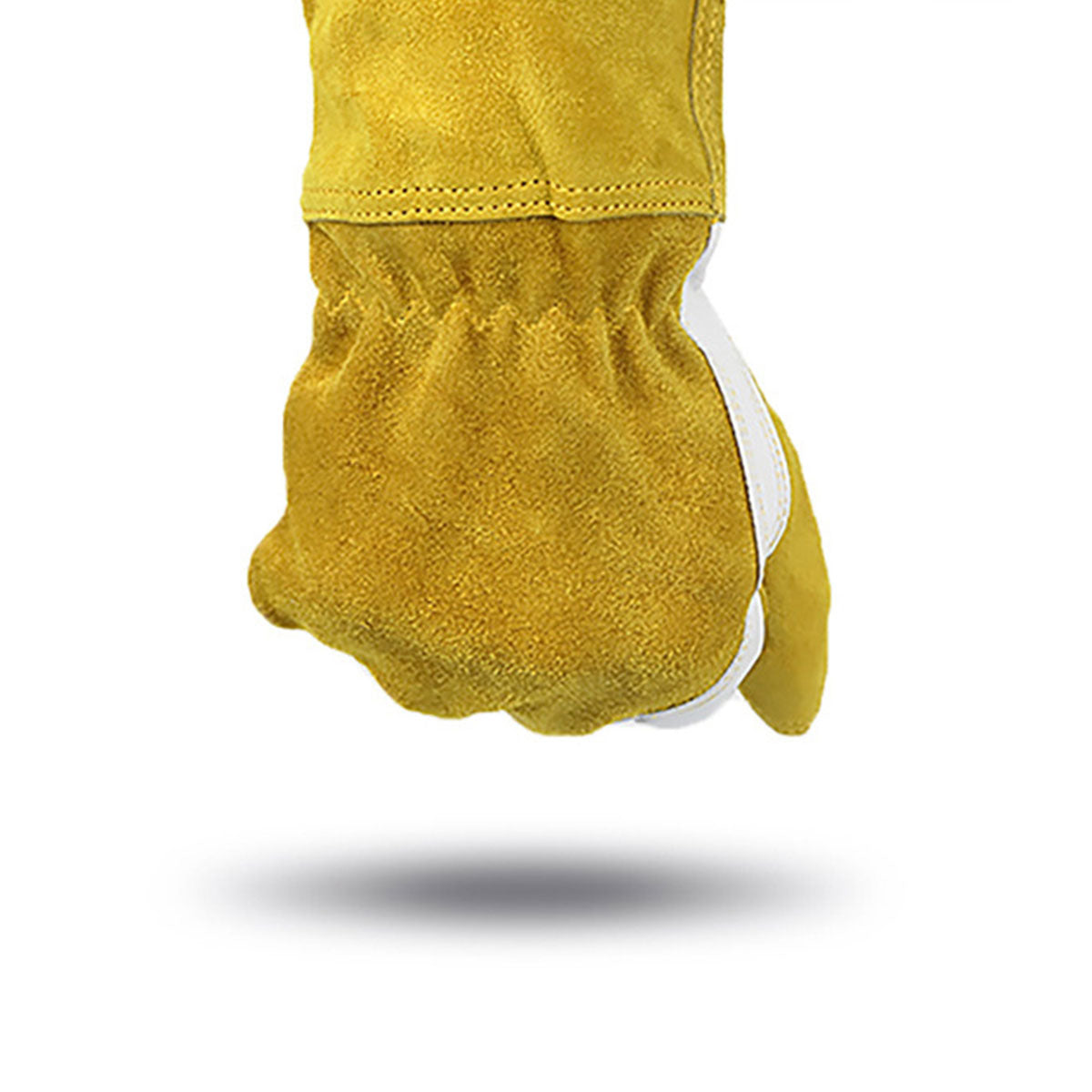 Long Leather Safety Work Gloves with Extended Cuff for Warehouse Maintenance
