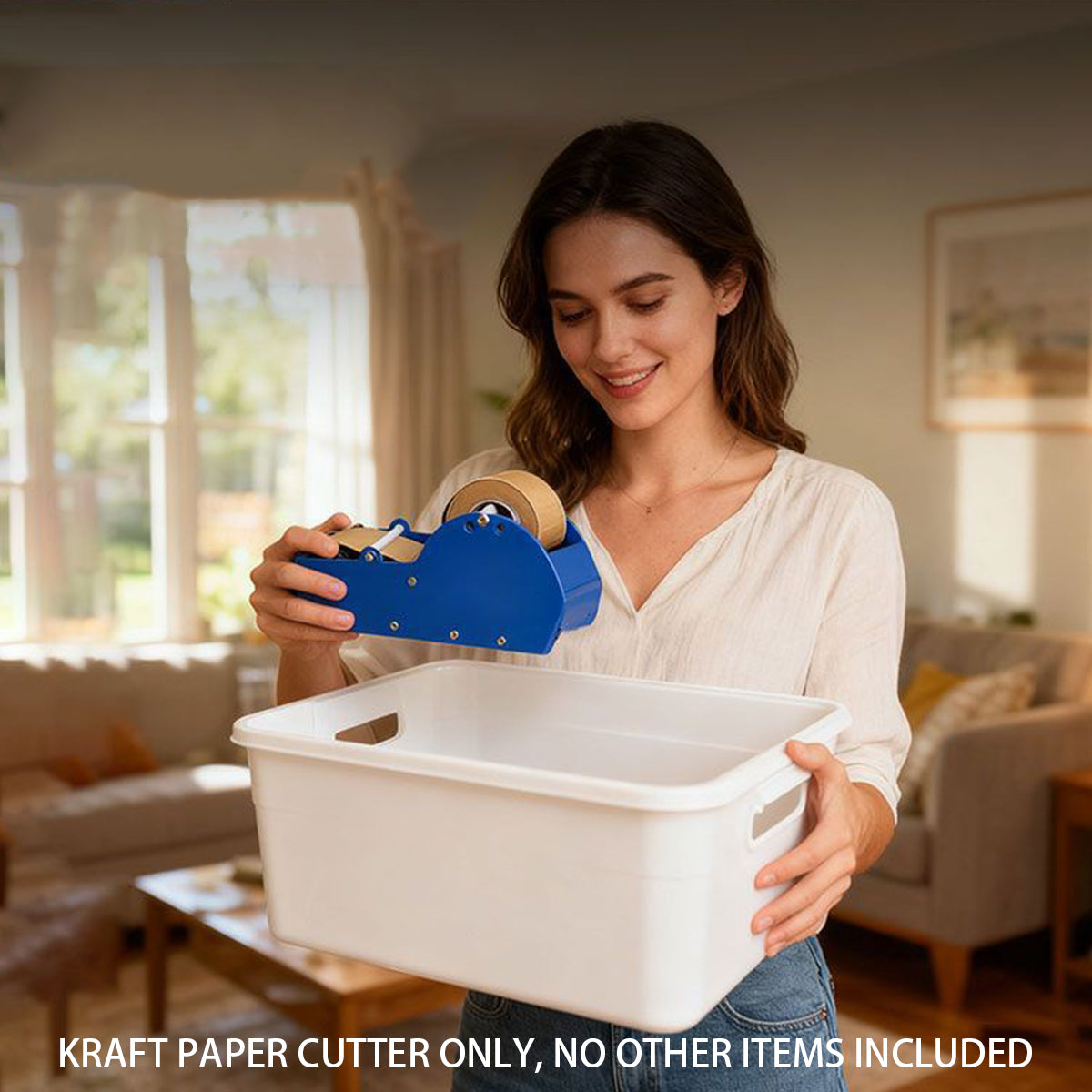 Water Activated Kraft Tape Dispenser Gummed Paper Cutter 30–80mm